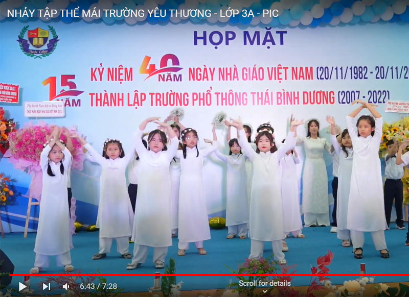 Nhảy tập thể mái trường yêu thương - Lớp 3A - PIC